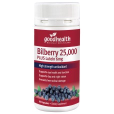 Good Health Bilberry 25,000mg Plus Lutein 6mg 60 caps